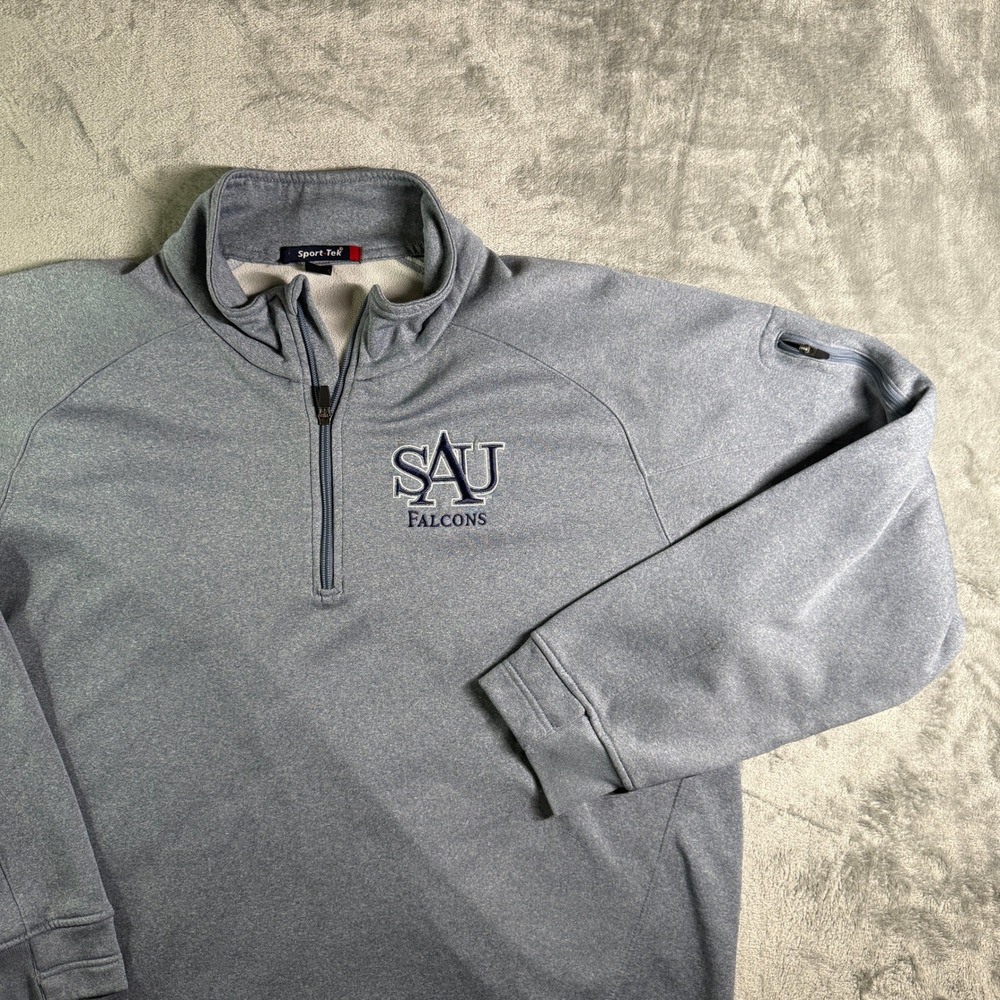 Sport-Tek Pullover SAU Falcons Quarter Zip Athletic Gray XL